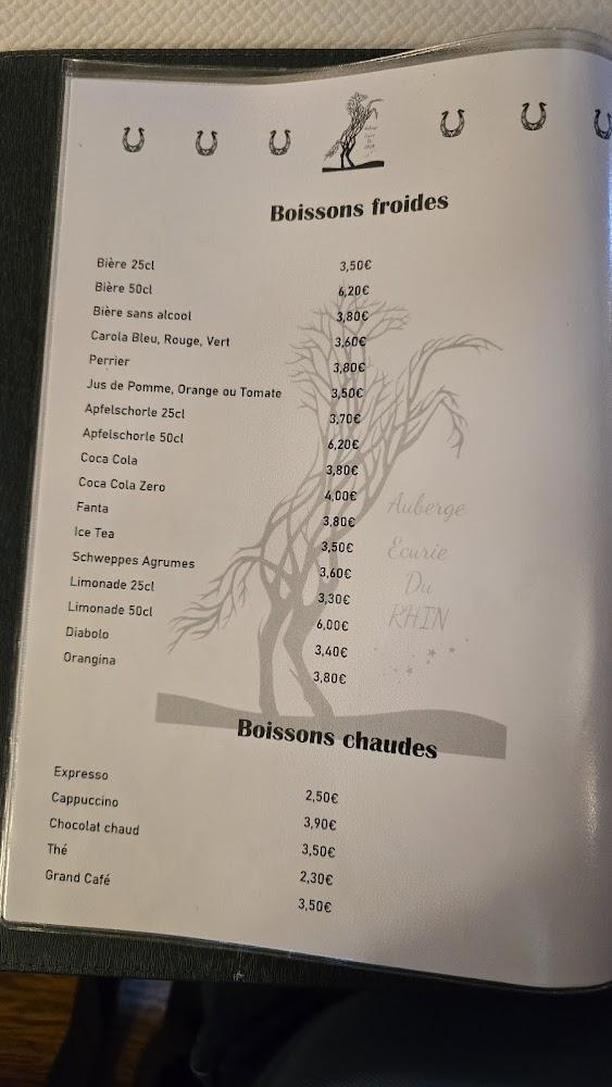 Auberge Ecurie du Rhin - Menu Image 2